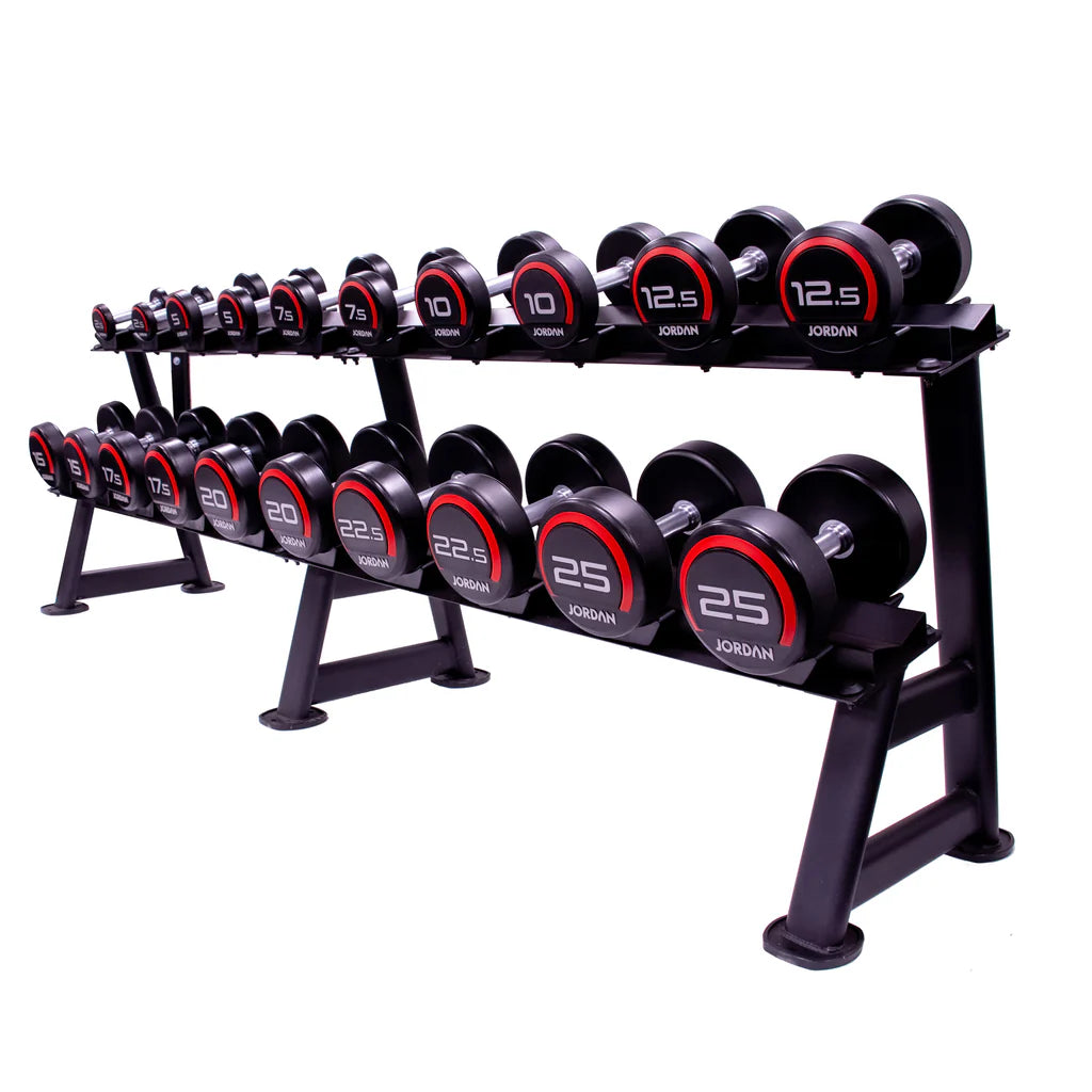 JORDAN® 12 Pair Dumbbell Rack (2 tier)